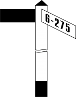 Знак GD-32 «Путевой уклоноуказательный знак.» вкл. 3 таблички 457х120 + 457х120 + 400х120