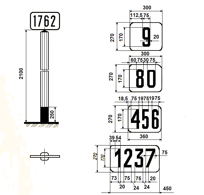 Размеры знаков. Типоразмеры дорожных знаков 6.13. Километровый знак 6.13. Знак километровый 6.13 чертежи. Знак 6.13 километровый знак крепление.
