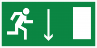 Е09.Указатель двери эвакуационного выхода (правосторонний)