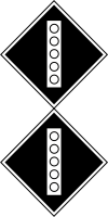 Знак GD-16 «Постоянный сигнальный знак - Поднять токоприемник на электропоезде»