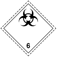 Знак опасности "Инфекционные вещества" 6 класс