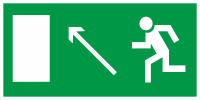 Е06.Направление к эвакуационному выходу налево вверх