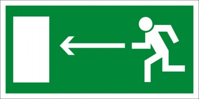 Е04.Направление к эвакуационному выходу налево
